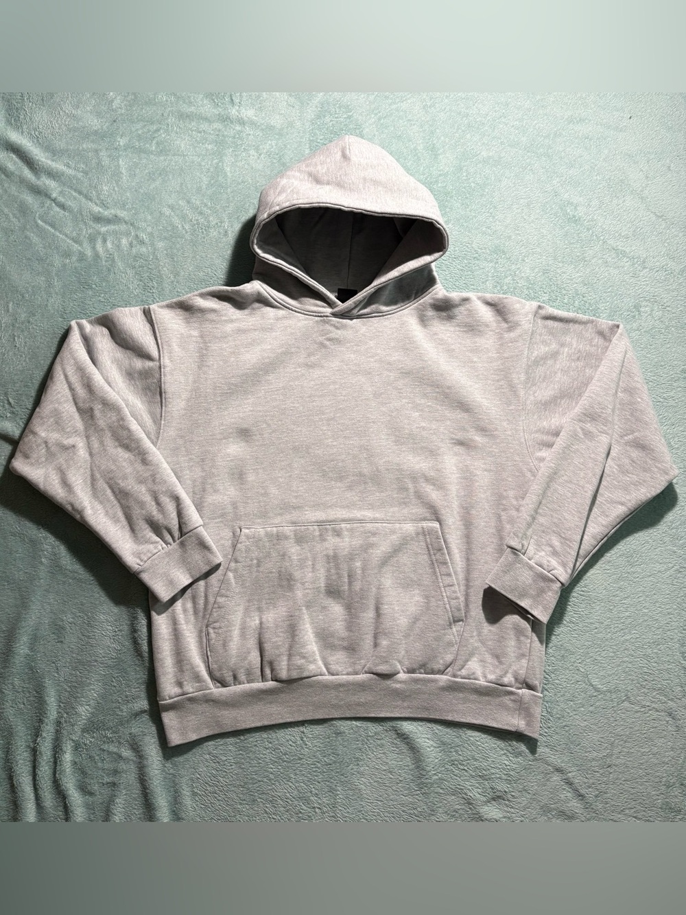 Solid Basics Men's Light Gray Pullover Hoodie